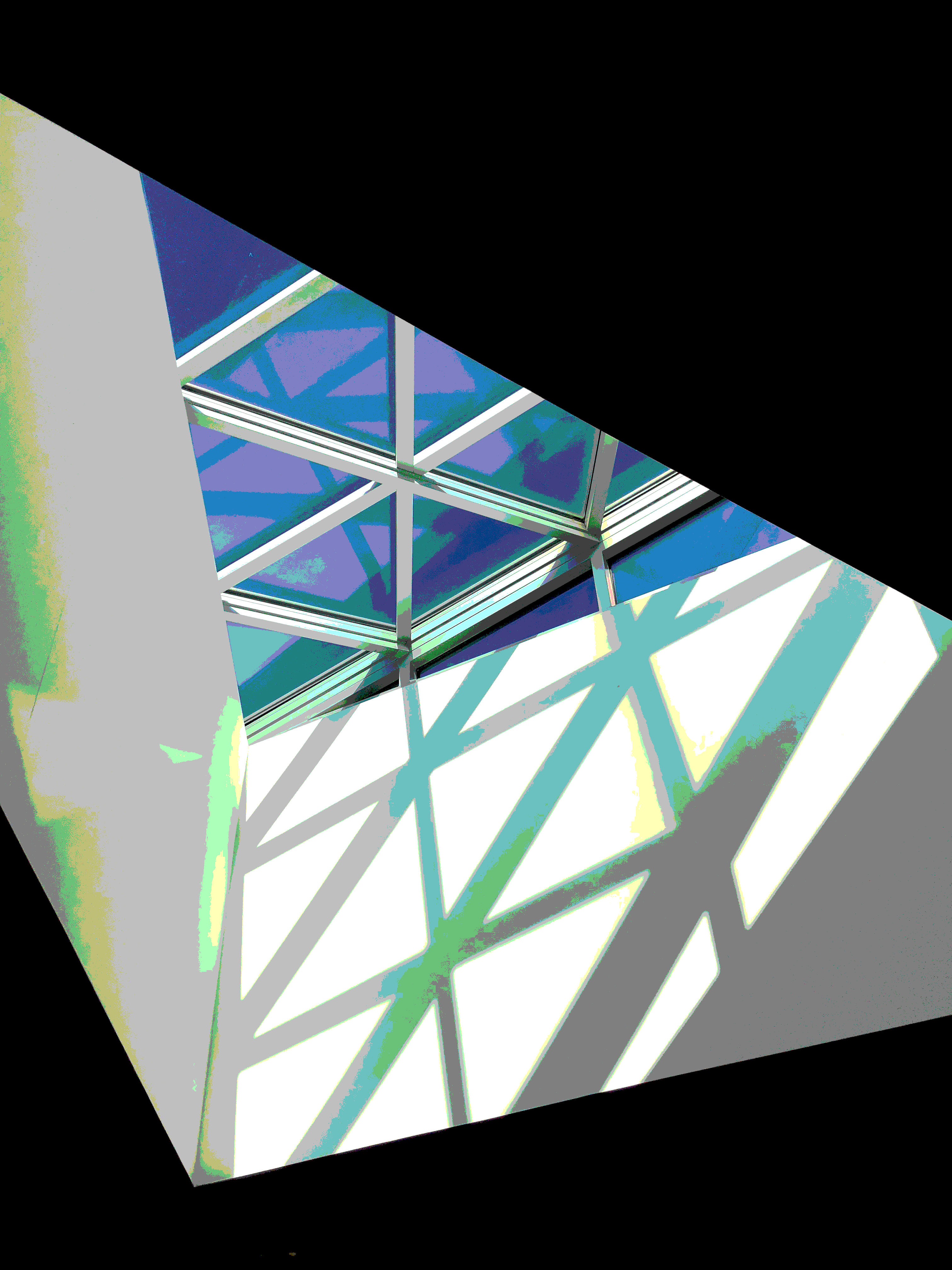 a triangular skylight